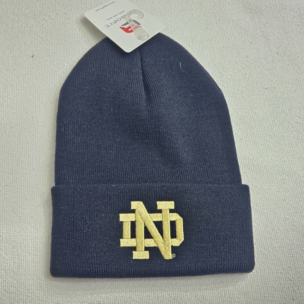Notre Dame Fighting Irish NCAA Embroidered Knit Beanie Hat New